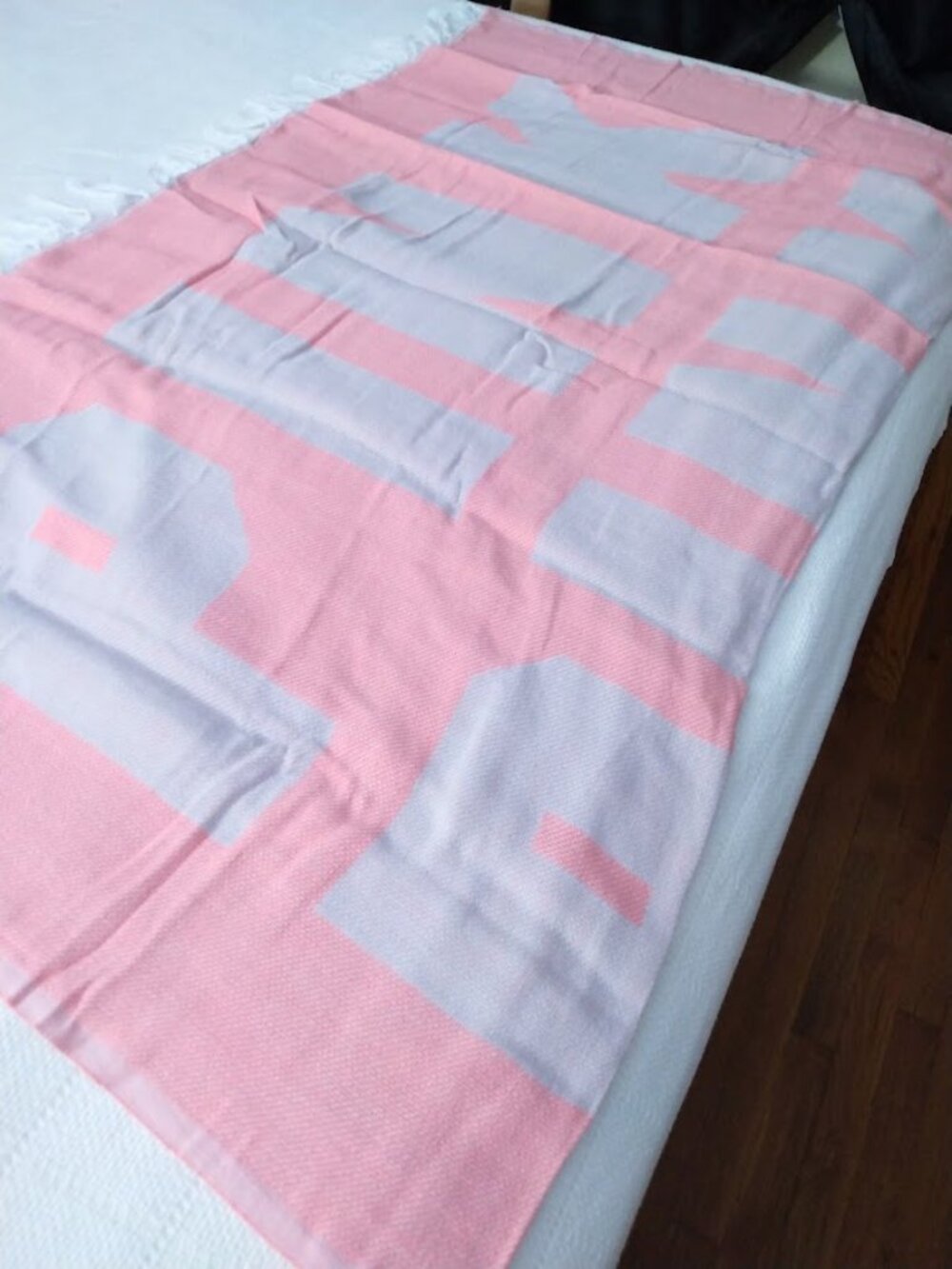 NEW Victoria’s Secret PINK Festival Beach Blanket 50" x 60” Cotton Fringe